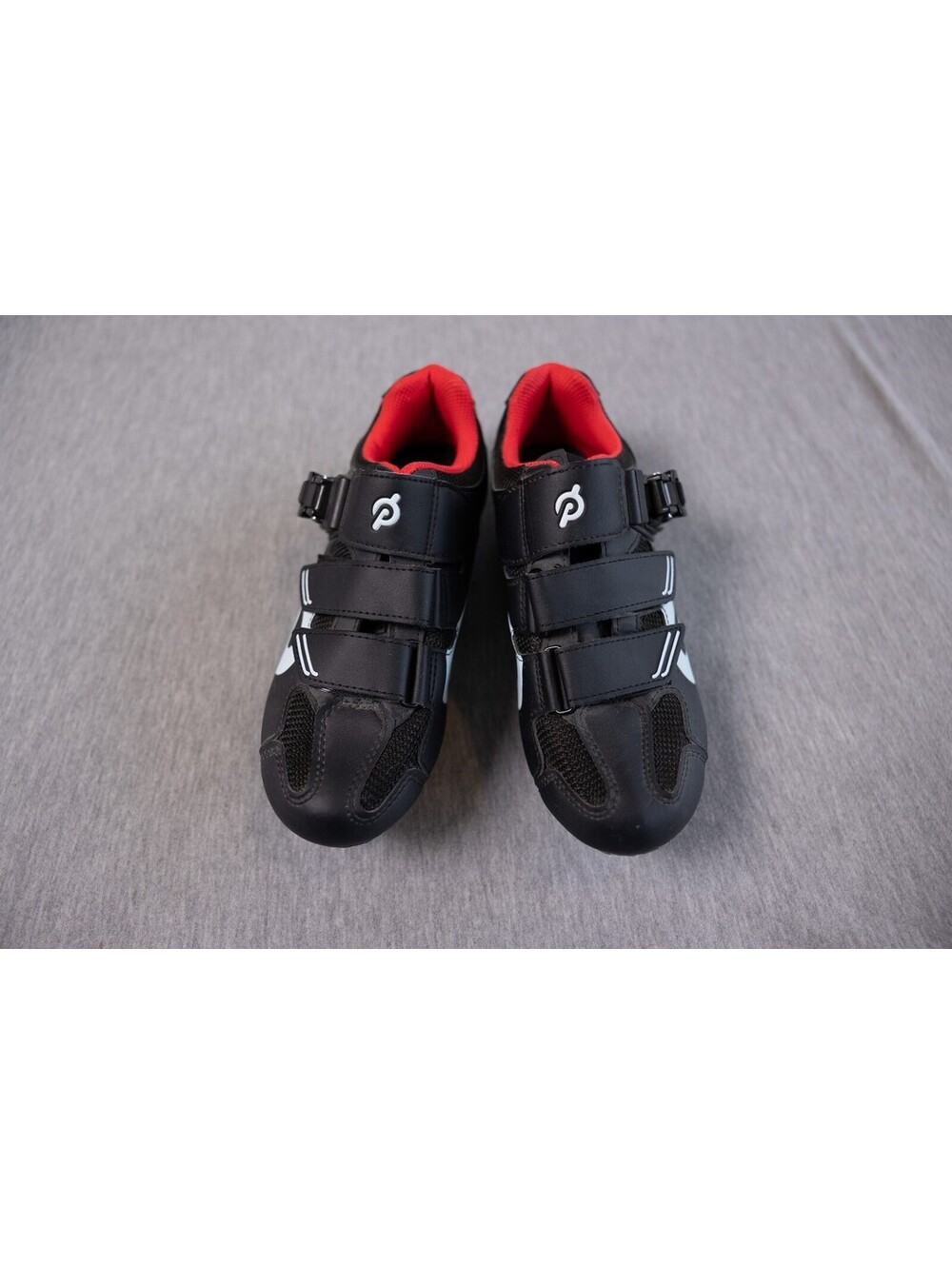 Peloton Women's Cycling Shoes Size 37 Black with Red Accents